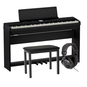 Roland FP-E50-pakke med stativ,pedaler,klaverstol og headset