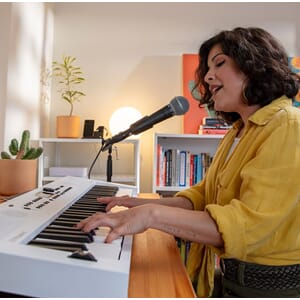 Roland Go Keys 5-61-tangenters keyboard i hvid