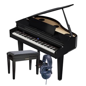 Roland GP-6 - Pakkeløsning med klaverbænk og hovedtelefoner