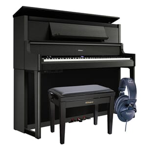 Roland LX9 Sort-Pakke med Klaverbænk og Hovedtelefoner