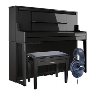 LX9 Sort Klaverlak-Pakke med Klaverbænk og Hovedtelefoner